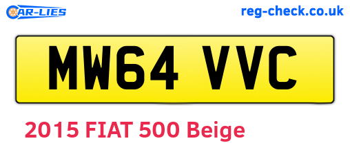 MW64VVC are the vehicle registration plates.