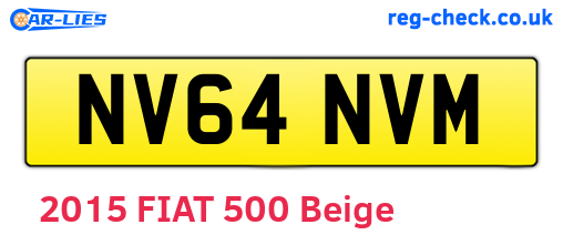 NV64NVM are the vehicle registration plates.