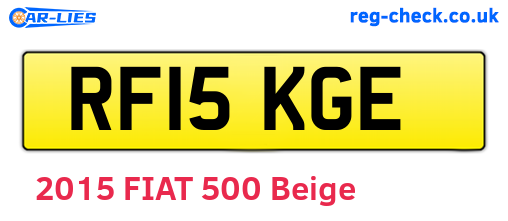 RF15KGE are the vehicle registration plates.