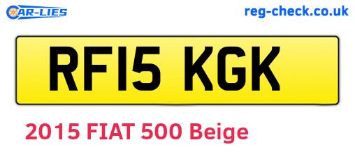 RF15KGK are the vehicle registration plates.