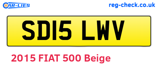 SD15LWV are the vehicle registration plates.