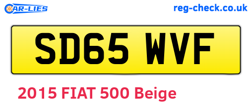 SD65WVF are the vehicle registration plates.