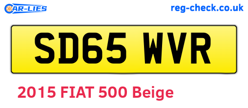 SD65WVR are the vehicle registration plates.