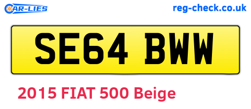 SE64BWW are the vehicle registration plates.