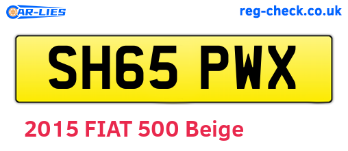 SH65PWX are the vehicle registration plates.