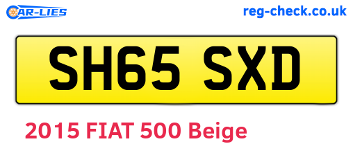 SH65SXD are the vehicle registration plates.
