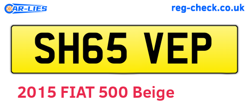 SH65VEP are the vehicle registration plates.
