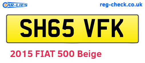 SH65VFK are the vehicle registration plates.
