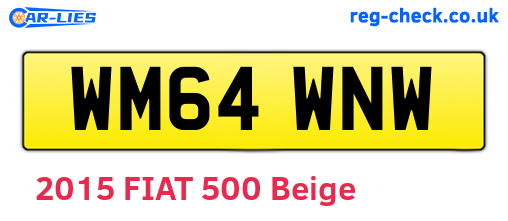 WM64WNW are the vehicle registration plates.