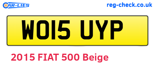 WO15UYP are the vehicle registration plates.