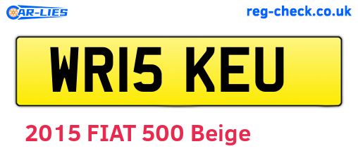WR15KEU are the vehicle registration plates.