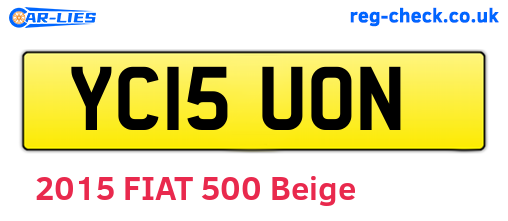 YC15UON are the vehicle registration plates.