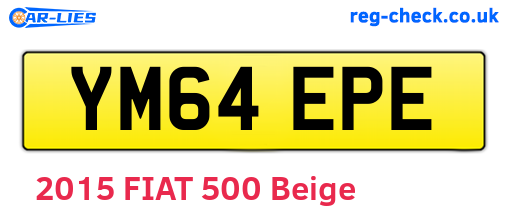 YM64EPE are the vehicle registration plates.