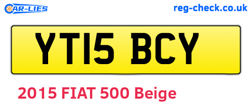 YT15BCY are the vehicle registration plates.