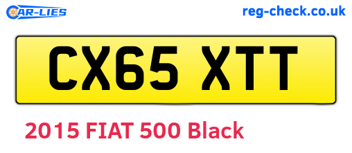 CX65XTT are the vehicle registration plates.
