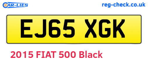 EJ65XGK are the vehicle registration plates.