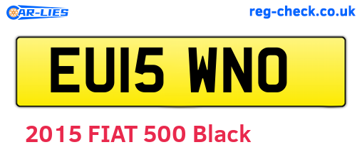 EU15WNO are the vehicle registration plates.
