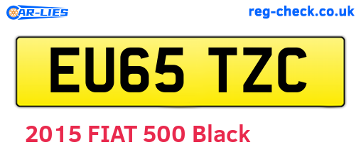 EU65TZC are the vehicle registration plates.