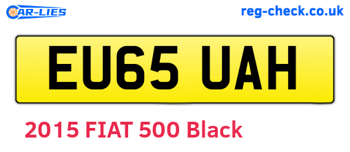 EU65UAH are the vehicle registration plates.