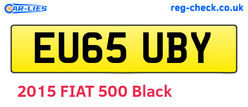 EU65UBY are the vehicle registration plates.