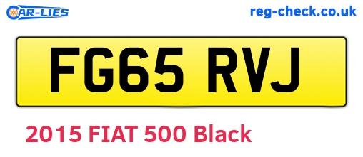FG65RVJ are the vehicle registration plates.