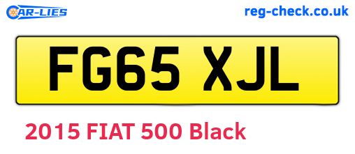 FG65XJL are the vehicle registration plates.