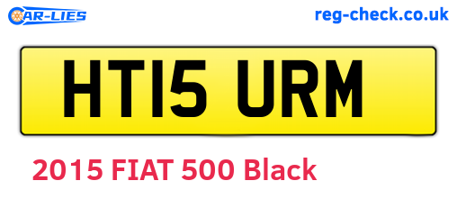 HT15URM are the vehicle registration plates.