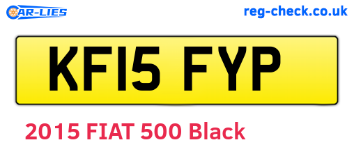 KF15FYP are the vehicle registration plates.