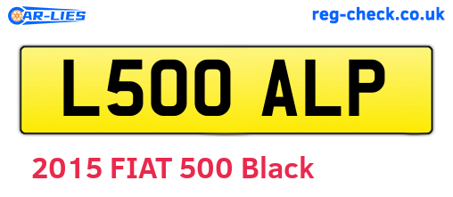 L500ALP are the vehicle registration plates.