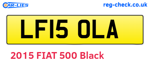 LF15OLA are the vehicle registration plates.
