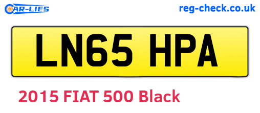 LN65HPA are the vehicle registration plates.