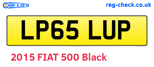 LP65LUP are the vehicle registration plates.