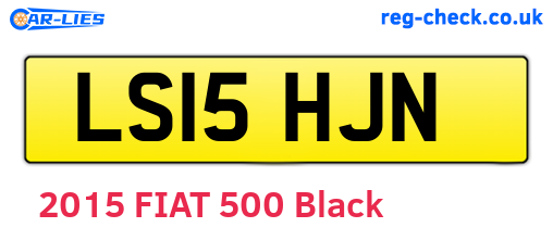 LS15HJN are the vehicle registration plates.