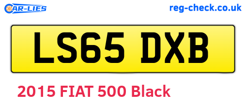 LS65DXB are the vehicle registration plates.