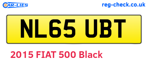 NL65UBT are the vehicle registration plates.