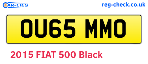 OU65MMO are the vehicle registration plates.