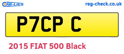 P7CPC are the vehicle registration plates.
