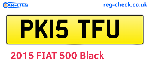PK15TFU are the vehicle registration plates.