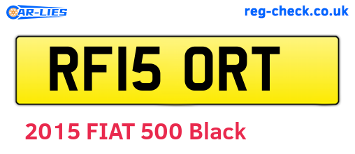 RF15ORT are the vehicle registration plates.