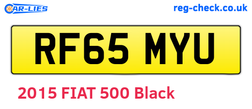 RF65MYU are the vehicle registration plates.