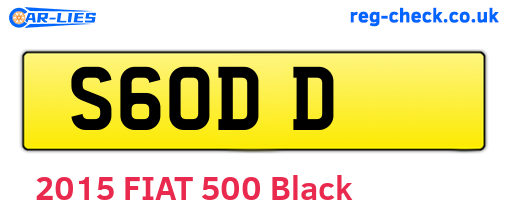 S6ODD are the vehicle registration plates.