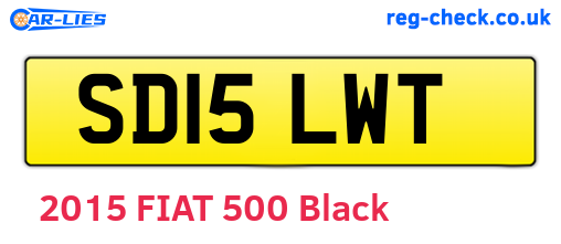 SD15LWT are the vehicle registration plates.
