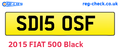 SD15OSF are the vehicle registration plates.