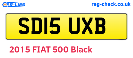 SD15UXB are the vehicle registration plates.