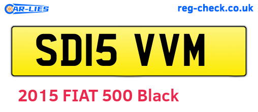 SD15VVM are the vehicle registration plates.