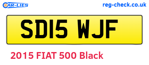 SD15WJF are the vehicle registration plates.