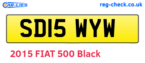 SD15WYW are the vehicle registration plates.