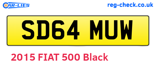 SD64MUW are the vehicle registration plates.