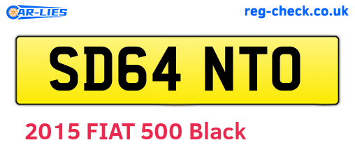 SD64NTO are the vehicle registration plates.
