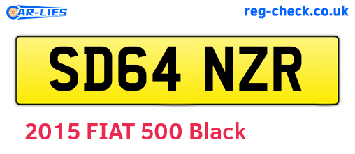 SD64NZR are the vehicle registration plates.